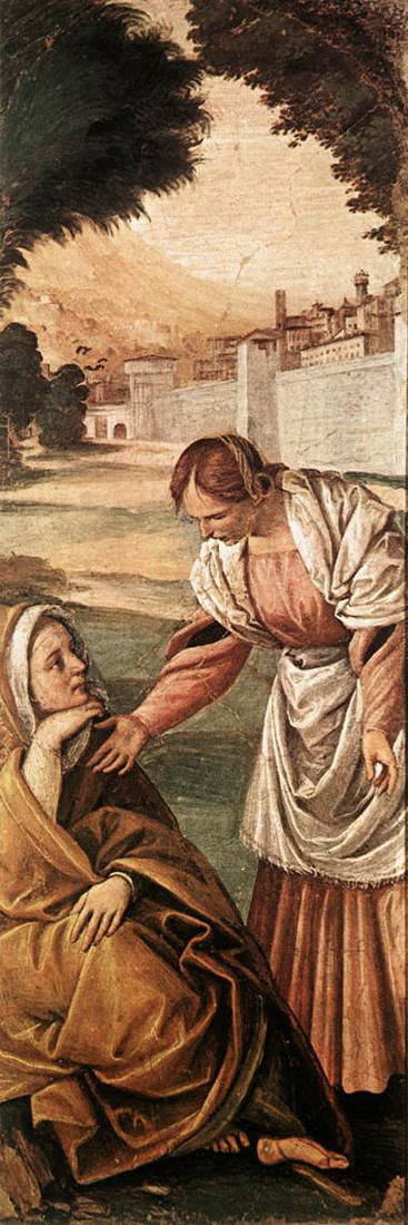 saint anne consoled by a woman